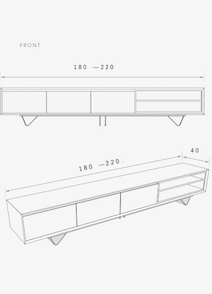 طاولة قهوه مع طاولة تلفاز بتصميم مميز-CT0225