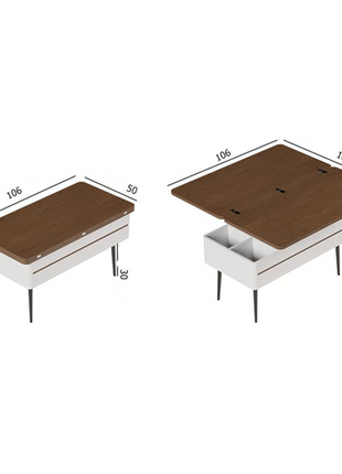 طاولة قهوة بمساحة تخزين داخلية-CT086