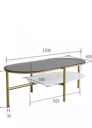 طاولة قهوة ستانلس ستيل بسطح زجاج-CT0154