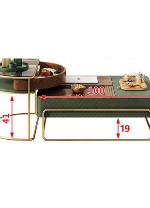 طاولة قهوة تصميم حديث مع درج-CT098