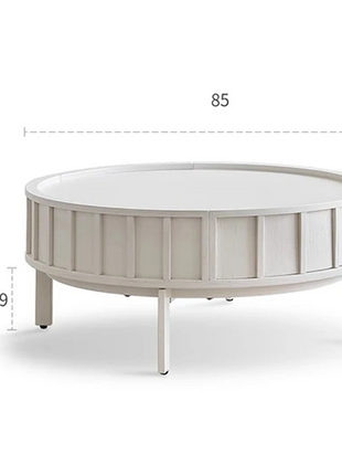 طاولة قهوة دائرية بأدراج تخزين-CT0137