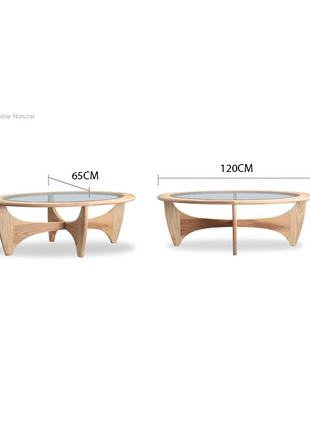 طاولة قهوة بيضاوية بتصميم مميز-CT093